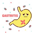 Gastritis stomach poster Royalty Free Stock Photo