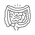 gastrocolic reflex line icon vector illustration Royalty Free Stock Photo