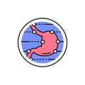 Gastroenterology color line icon. Pictogram for web page, mobile app