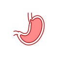 Gastroenterology color line icon. Stomach line color icon.