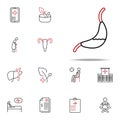 Gastroenterology colored line icon. Medical icons universal set for web and mobile