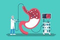 Gastroenterology concept. Clinical researches. Vector illustration flat design.