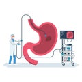 Gastroenterology concept. Clinical researches. Vector illustration flat design.