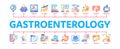 Gastroenterology And Hepatology Minimal Infographic Banner Vector