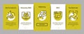 Gastroenterology And Hepatology Onboarding Elements Icons Set Vector