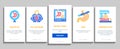 Gastroenterology And Hepatology Onboarding Elements Icons Set Vector
