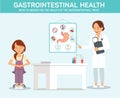 Gastrointestinal Health Flat Vector Illustration