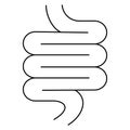 Gastrointestinal tract or human digestive system. Modern minimal thin line icon Royalty Free Stock Photo