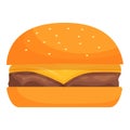 Gastronomic burger icon cartoon vector. Beef juicy
