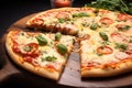 Gastronomic treat a visually enticing image of a mouthwatering cheese pizza