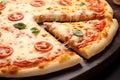 Gastronomic treat a visually enticing image of a mouthwatering cheese pizza