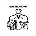 Gastronomy Food Vector Black Illustrations Royalty Free Stock Photo