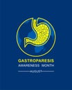 Gastroparesis Awareness Month observed in August Royalty Free Stock Photo