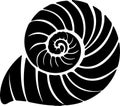 gastropod Black Silhouette Generative Ai