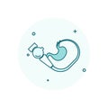 Gastroscopy vector icon with green outline