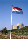 The Gasunie building with Dutch National Flag Royalty Free Stock Photo