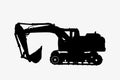 Excavator heavy construction vehicle