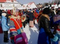 Gatchina, Leningrad Region, Russia - March 5, 2011: the traditional spring holiday in Russia is Maslenitsa. National