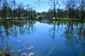 Gatchina Palace and Lake Beloe. St. Petersburg, Russia Royalty Free Stock Photo