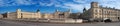 Gatchina Palace. Panoramic shot of the Palace Square and the main entrance. Royalty Free Stock Photo