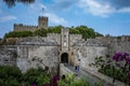 Gate of Amboise, entrance to the old town of Rhodes, Greece.