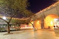 The gate of the ancient city of xian in the evening