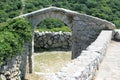 Gate in the ancient town Lubenice, island Cres, Croatia