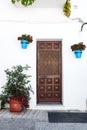Gate in Andalusian white villages in Spain Royalty Free Stock Photo