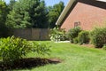 Gate In Back Of Lawn And Building