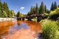 The gate bridge or rechle near Modrava is a waterworks, ensuring the branching of part of the water from the river Vydra into the