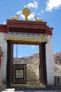Gate in the Phyang monastery in Ladakh, India Royalty Free Stock Photo