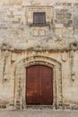 Gate of the Casa del Cordon, the oldest stone building in America, in Santo Domingo, capital of Dominican Republi