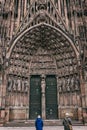 Gate of the Cathedral in Strasbourg Royalty Free Stock Photo