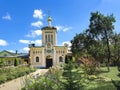 The Gate Church of St. John Baptist Sket of Holy Vvedensky Optina Desert. Russia Royalty Free Stock Photo