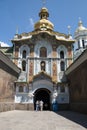 The Gate Church of the Trinity is located atop the Holy Gates, which houses the entrance to the monastery. Royalty Free Stock Photo