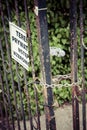 Gate closed with a chain Royalty Free Stock Photo