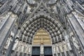 Gate of Cologne Cathedral, Germany Royalty Free Stock Photo