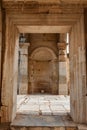 The gate detail from near Celsus Library, Ephesus, Turkey Royalty Free Stock Photo