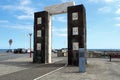 Gate of the Discoverers, monument at the place of the 15th century disembarkation, Povoacao, Sao Miguel, Azores, Portugal Royalty Free Stock Photo