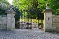 Gate and Driveway Royalty Free Stock Photo