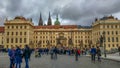 Gate for the entrance at the famous castle of Prague in Bohemia