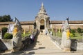 Gate entrance with naga staircase for people walking go to praying and visit chedi at Wat Phra That Lampang Luang