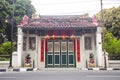 Gate and entrance of Tjong A Fie Mansion, a heritage building and popular tourist destination in Medan City.