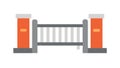 Gate Entry Access Security Vector Icon, vector design Generative AI Royalty Free Stock Photo