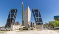 The Gate of Europe towers (Puerta de Europa) in Madrid Royalty Free Stock Photo