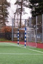 The gate on football field in stadiun