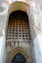 Gate of the fortified medieval church in Vineyard Valley, Transylvania, Romania Royalty Free Stock Photo