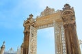 Gate in the garden of Dolmabahce Palace, Istanbul Royalty Free Stock Photo