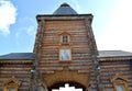 Gate with a gateway icon of the Reverend Trifon Pechengsky. Sacred and Troitsk Trifonov-Pechengsky man's monastery. Murmansk regio