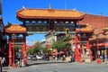 Victoria Chinatown Gate of Harmonious Interest, Vancouver Island, British Columbia, Canada Royalty Free Stock Photo